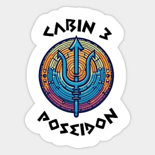 Cabin 3 Poseidon - CAMP half-blood Sticker